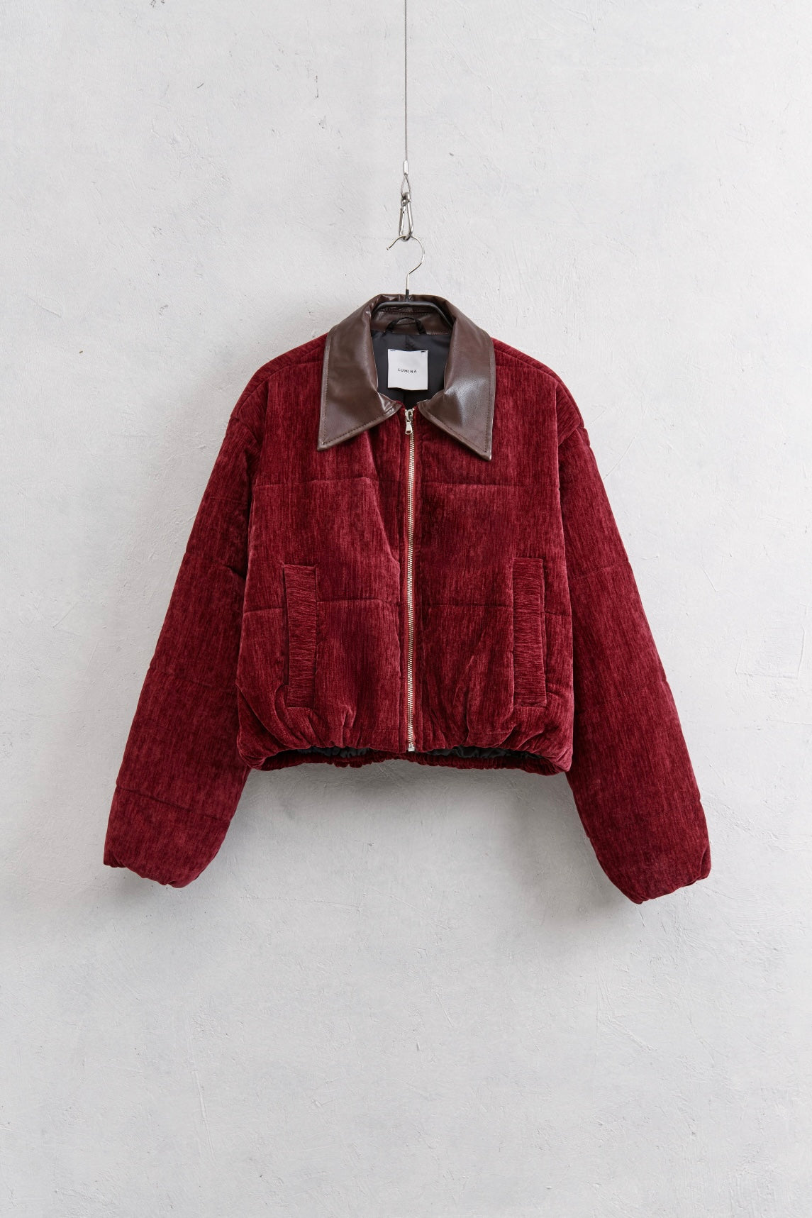 BOMBER CAMOSCIO CORTO LUMINA-9421