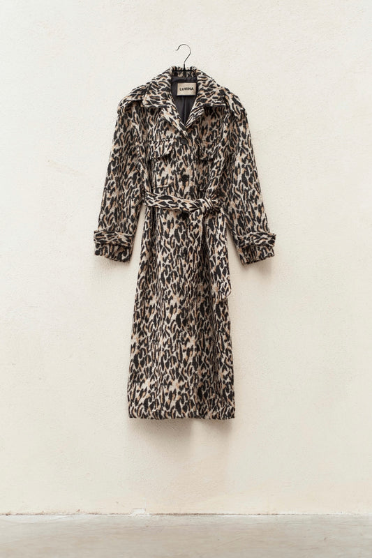 TRENCH LEOPARDATO LUMINA-1557