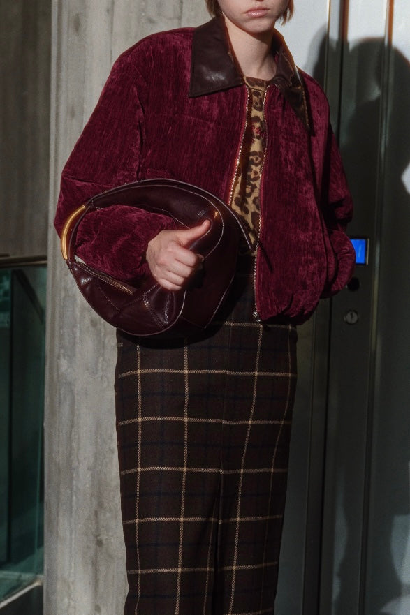 BOMBER CAMOSCIO CORTO LUMINA-9421